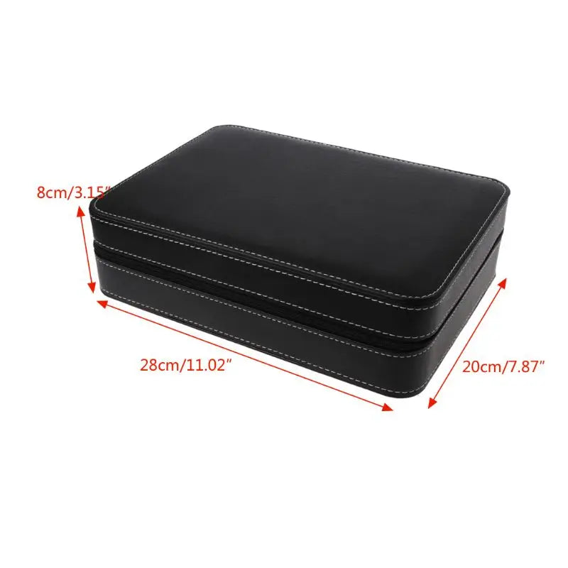 10 Slots Watch Zipper Travel Box Leather Display Case Organizer Jewelry Storage Container for Women Men Watch Display
