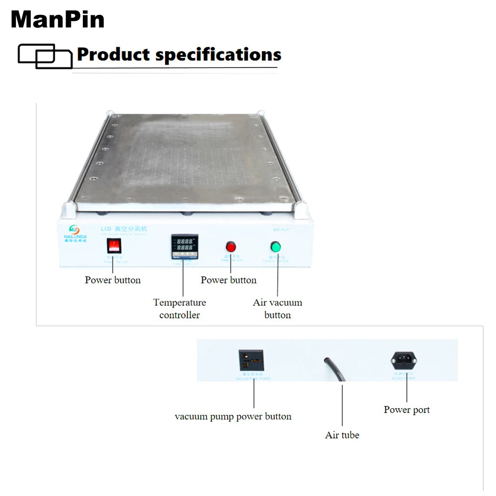 27inch LCD Screen Separator Tablets Mobile Phone Display Front Glass Removing Machine For Macbook Pro Air Mac Mini iPhone iPad