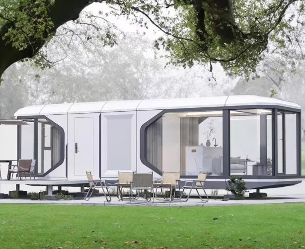Prefabricated Space Container cabin home, Huawei Capsule Tiny House with Bedroom and Bathroom,IOT capsule Villa