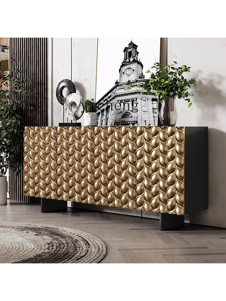 XL Light Luxury Sideboard Cabinet Post-Modern Storage Organizer Entrance Cabinet Bedroom Solid Wood TV Cabinet