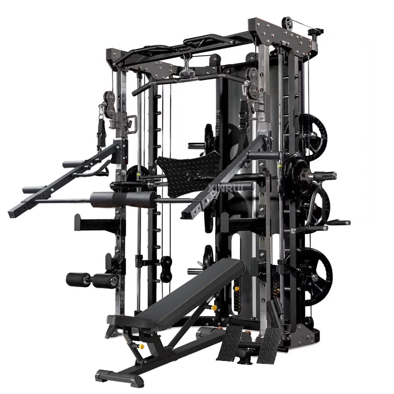 Xinrui Best Price Arm Multi-functional Gym Equipment Trainer Smith Machine with Weight Stack