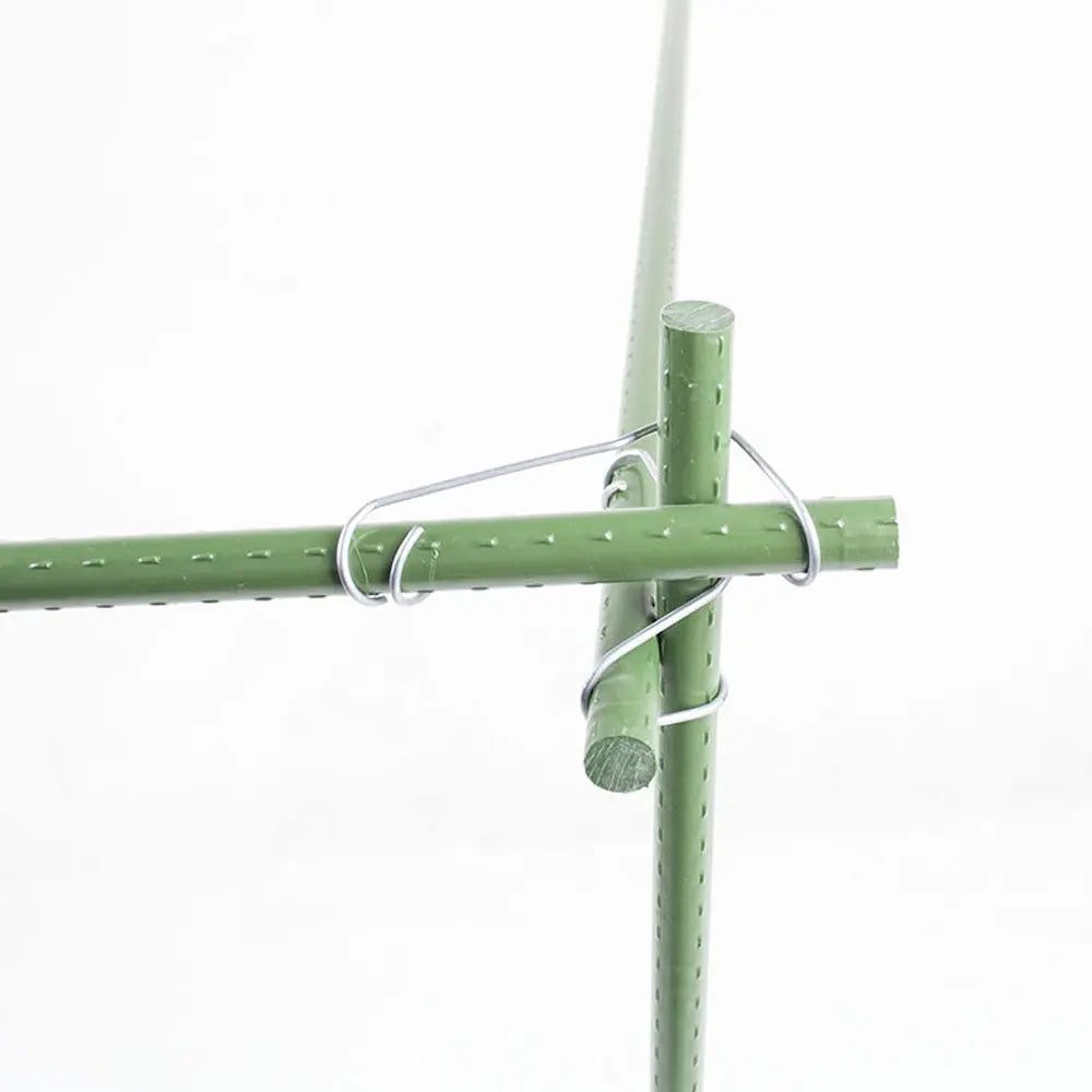 10pcs Plant Trellis Connecting Buckles Climbing Pipe Support Fixing Tool Garden Stake Connectors For Vegetable Garden Roof