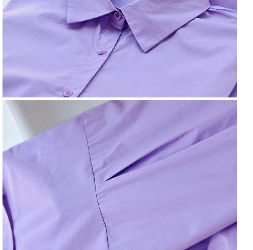 Women's Irregular Cotton Lapel Five-Point Sleeve Blouse, Large Size Shirt, Elegant Blouses for Youth, Medium Length