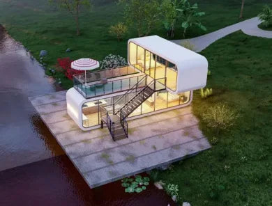 20ft 40ft prefab portable modular homestay hotel luxury modern residential Villa home cabin IOT container house