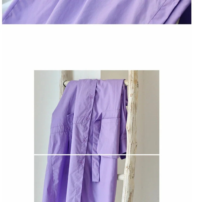 Women's Irregular Cotton Lapel Five-Point Sleeve Blouse, Large Size Shirt, Elegant Blouses for Youth, Medium Length