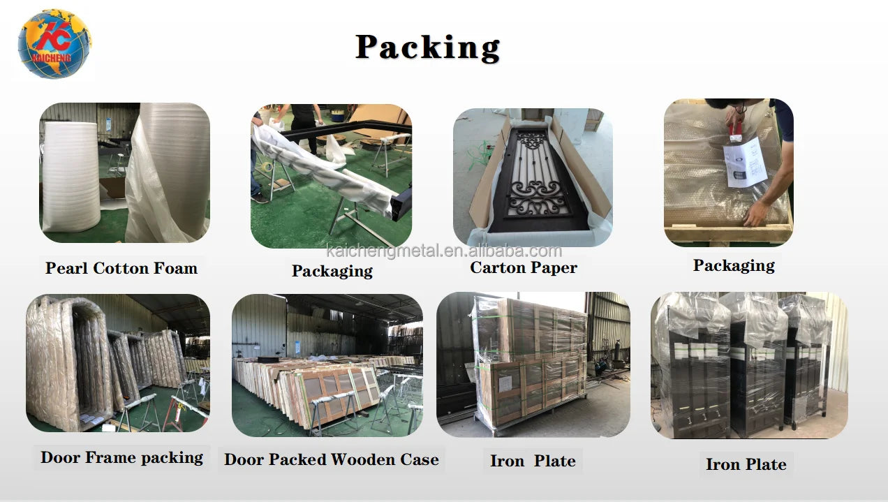 Wrought Iron Glass Door Customized Size Door Wrought Iron Simple Iron Door Hot Selling