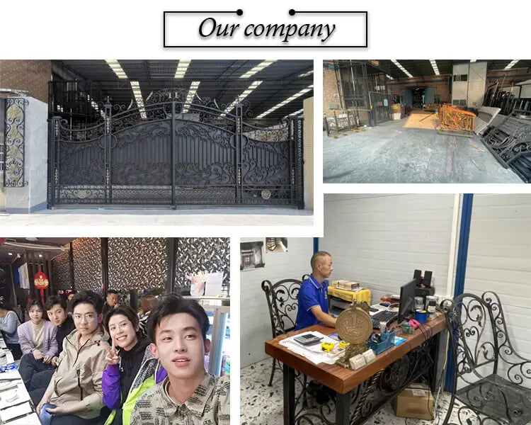 Wrought iron double door main iron glass door designer outside wrought iron door