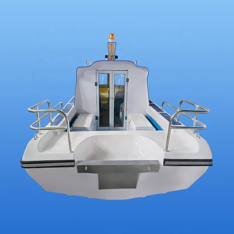 17ft/5.2m fiberglass small jet ski wave boat half closed cabin speed boat for sale