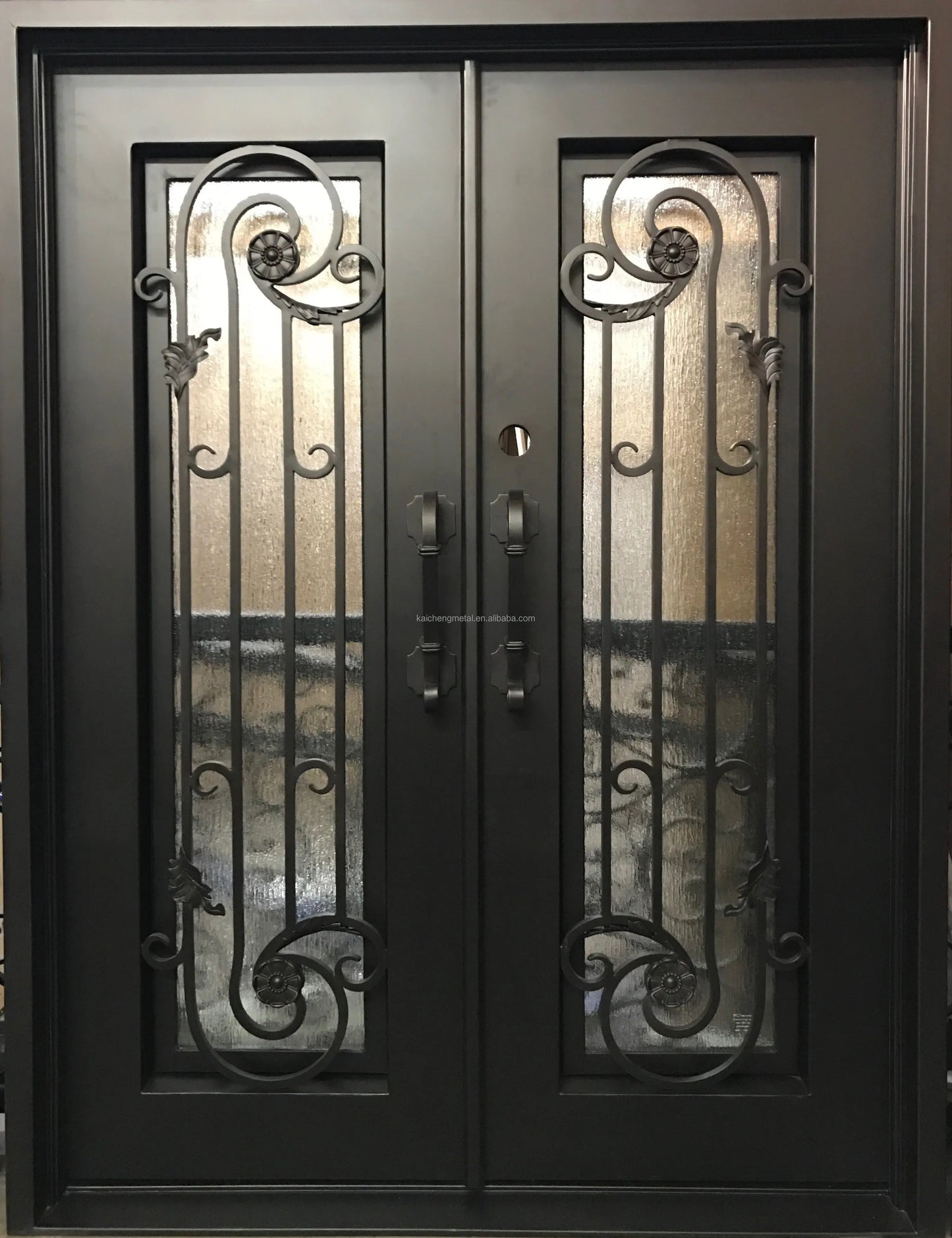 Wrought Iron Glass Door Customized Size Door Wrought Iron Simple Iron Door Hot Selling