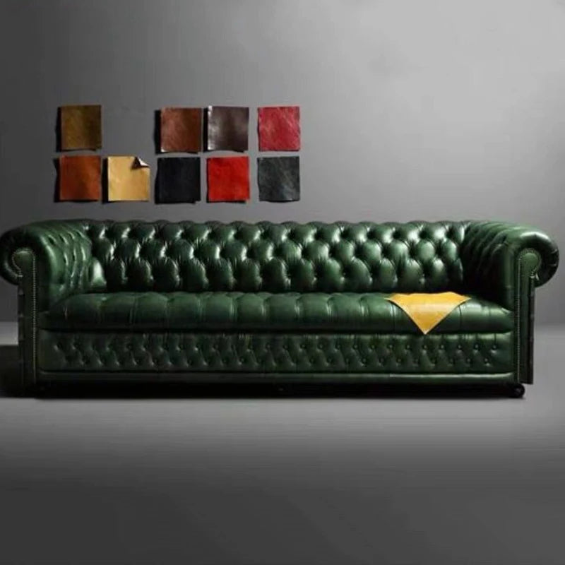 Modern Luxury Sofa Brown Leather Throne Recliner Vintage Sofa Waterproof Nordic Style Muebles Salon Living Room House Furniture