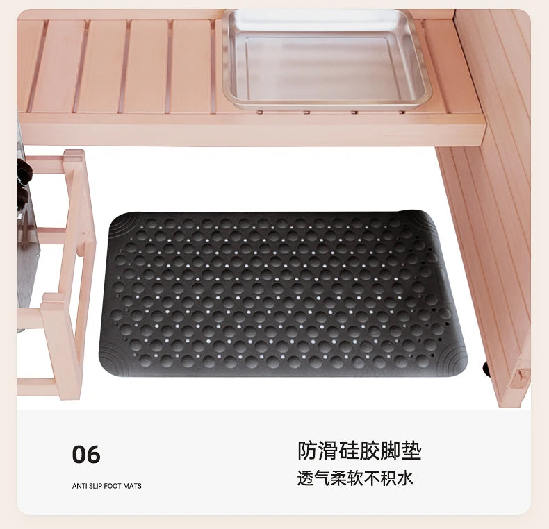 ZK Solid Wood Household Steam Room Volcanic Rock Wet Steam Health Room Medical Stone Sauna Room