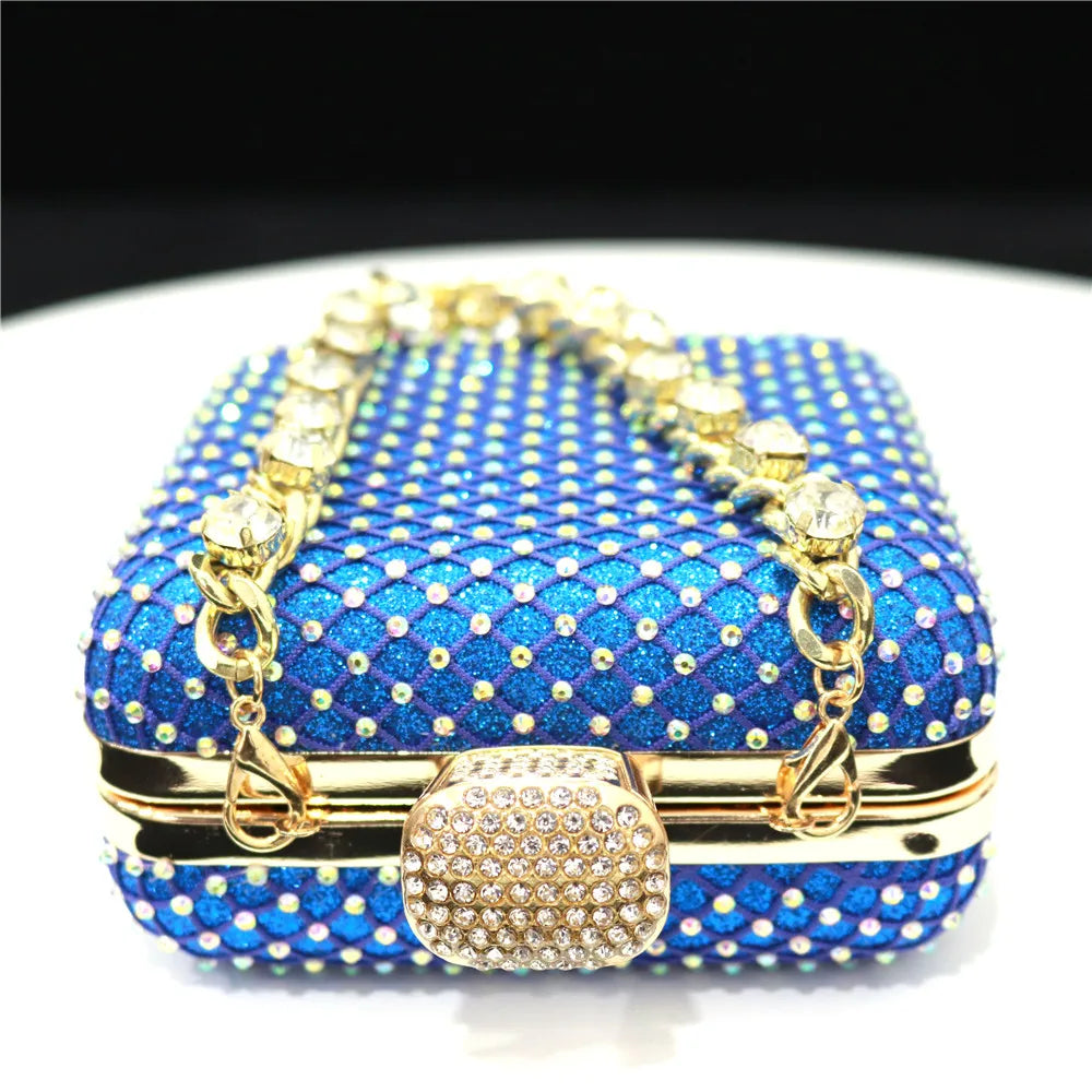 Women Evening Bags With Diamonds Style Party Handbags Metal Day Clutch Purse gold handbags for women