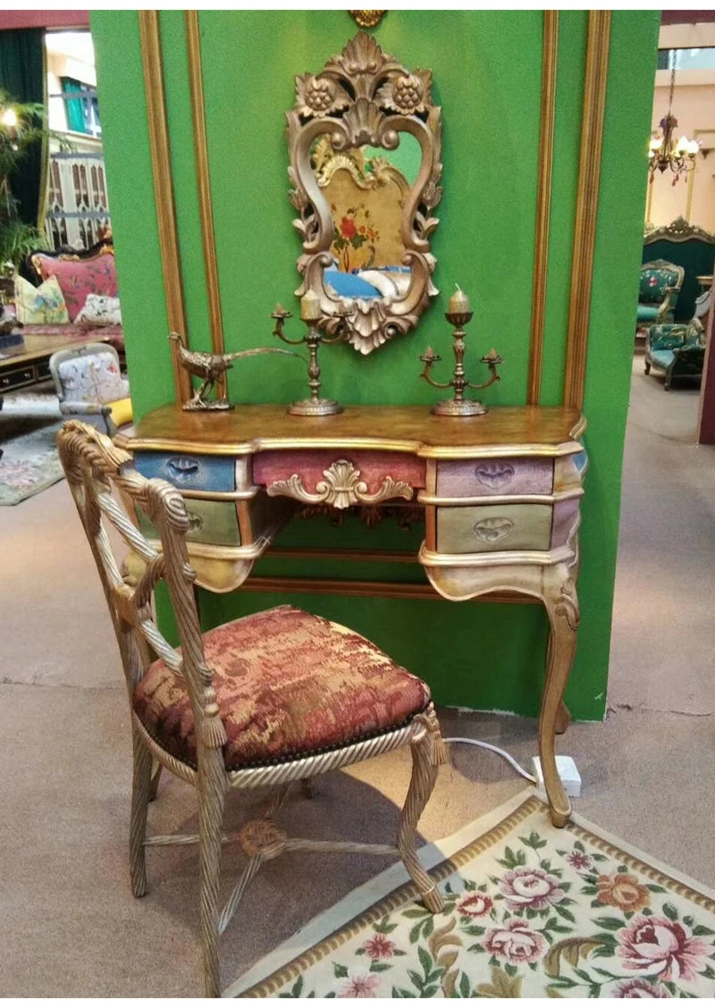 European-style Mahogany Antique Golden Heavy Industry Stickers Gold Foil Romantic Decal Texture 2m Bed