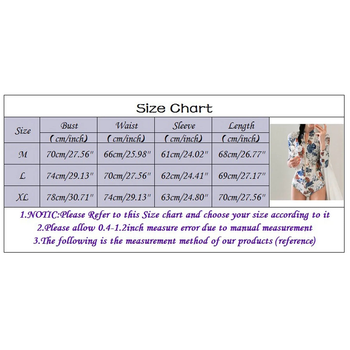 Women Long Sleeve Bathing Suits Vintage Floral Printed Hollow Out Fashion Swimwear Women Front Zipper Up Sexy Surfing Suit