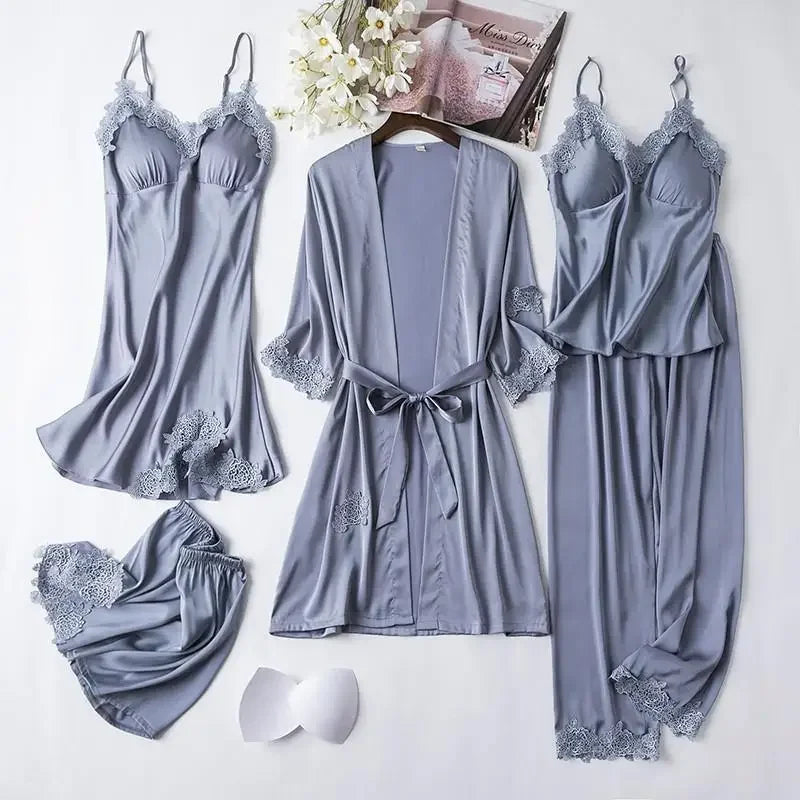 Women New Bride Bridesmaid Wedding Party Robe Female Sleepwear White Kimono Pajamas Rayon Casual Nightgown Home Clothes