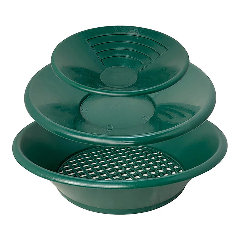 10/14/15inch Plastic Gold Pan Basin Nugget Mining Dredging Prospecting for Sand Gold Mining Manual Wash Gold Panning Equipment