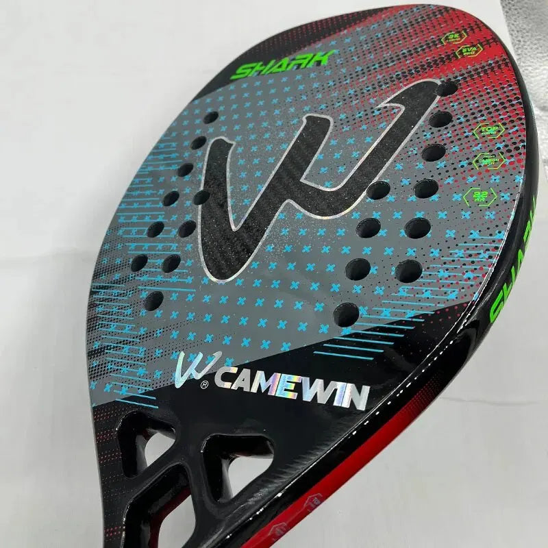 3K Camewin Beach Tennis Racket Full Carbon Fiber Rough Surface Outdoor Sports Racket For Men Women Adult Senior Player 2024 New