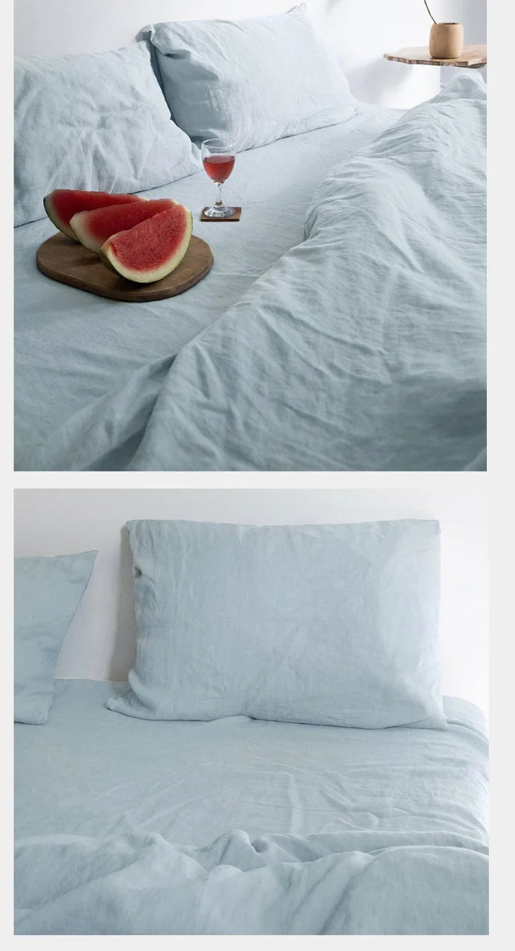 100% Linen Pillowcases, Solid Color Envelope Pillow Case, Bedding Bedroom Pillow Cover, 40x60cm/50x70cm/50x90cm
