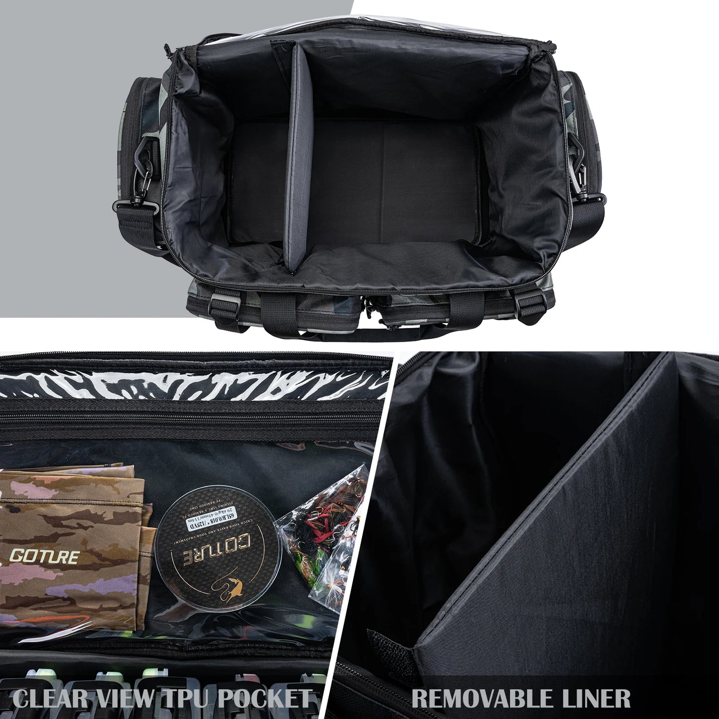 53*29*38.5cm Water Proof Oxford cloth Fishing Bag Outdoor Camping Backpack Large Capacity Multi-Purpose Fishing Tackle Bag