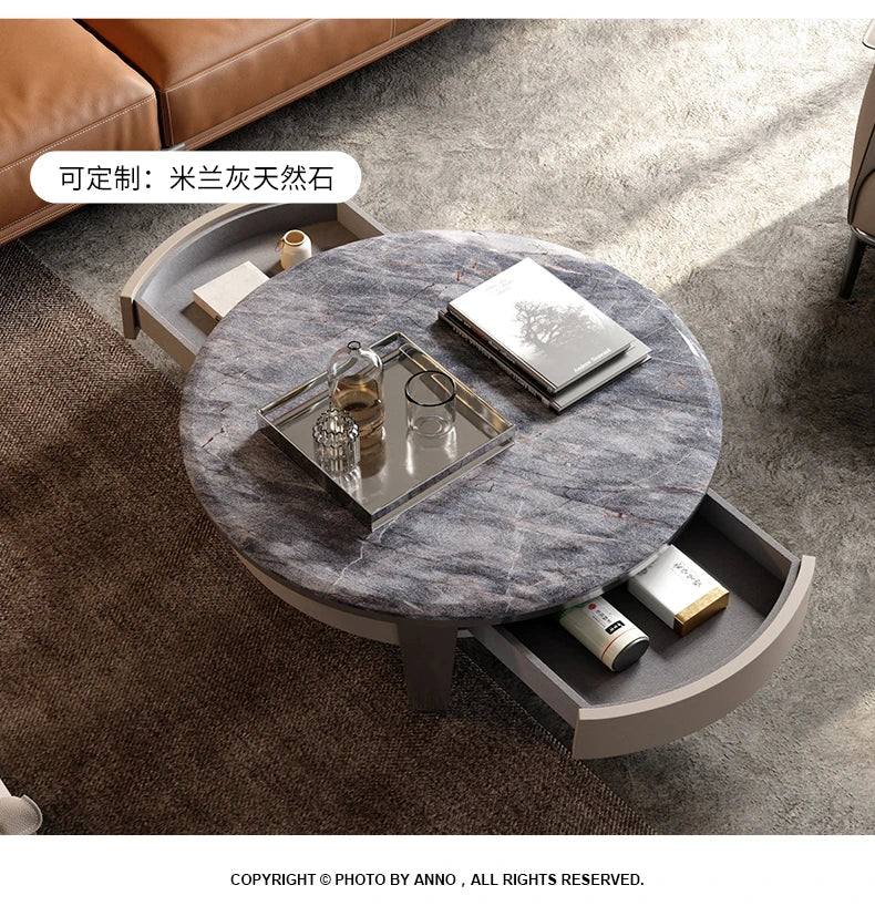 YY TV Cabinet Unit Light Luxury Modern High-End Designer Minimalist Coffee Table