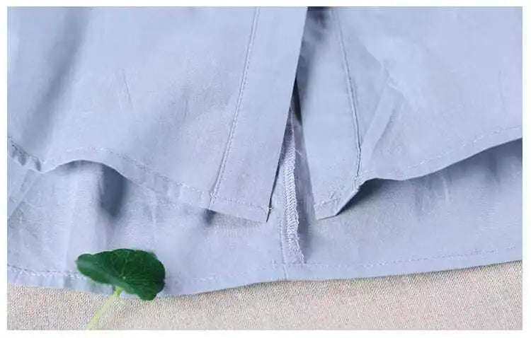 Women's Irregular Cotton Lapel Five-Point Sleeve Blouse, Large Size Shirt, Elegant Blouses for Youth, Medium Length