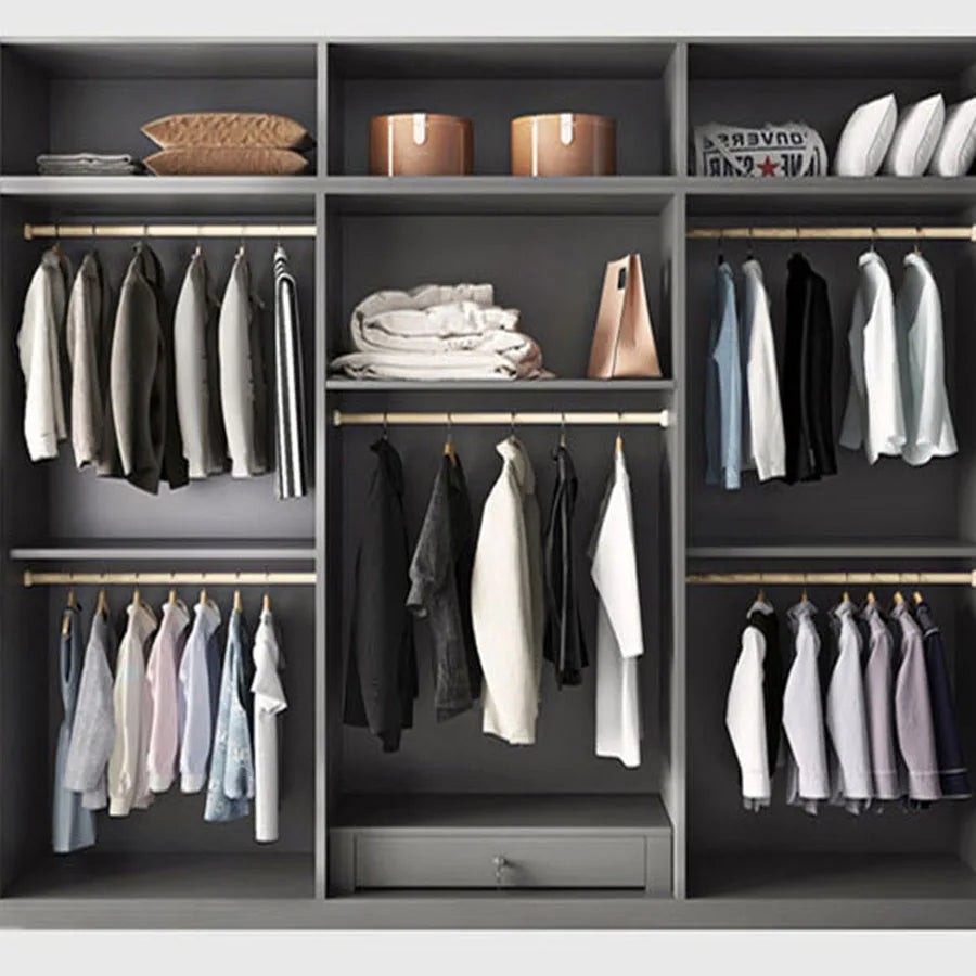 Luxury Wardrobes Wood Big Large Capacity Multi Layer Shelves Partitions Household Closet Container Vestidor Salon Furniture