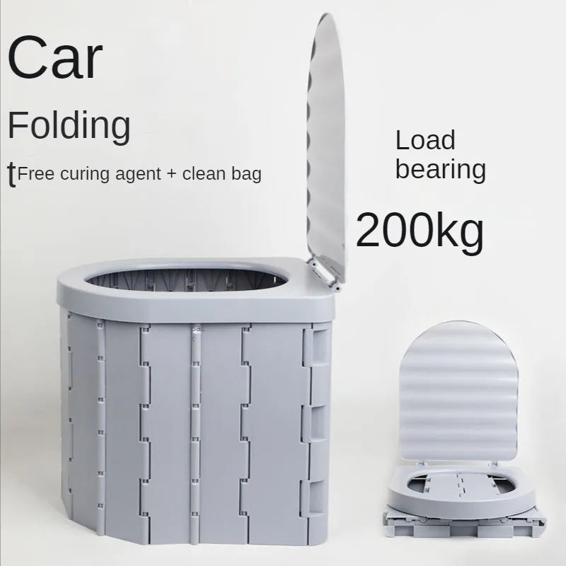 Car Folding Toilet Portable Outdoor Camping Toilet Cover Seat Toilet Reusable Toilet Emergency Toilet Trip Self-driving Toilets