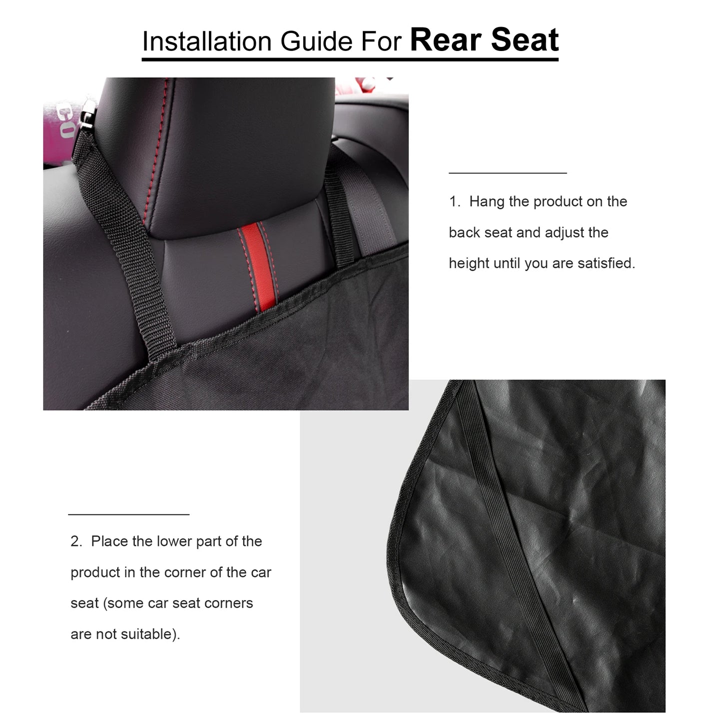 OEMASSIVE Dog Cushion Waterproof Rear Back Pet Dog Car Seat Cover Mats Protector Rear Bench Blanket Trunk Backseat Cover Mat