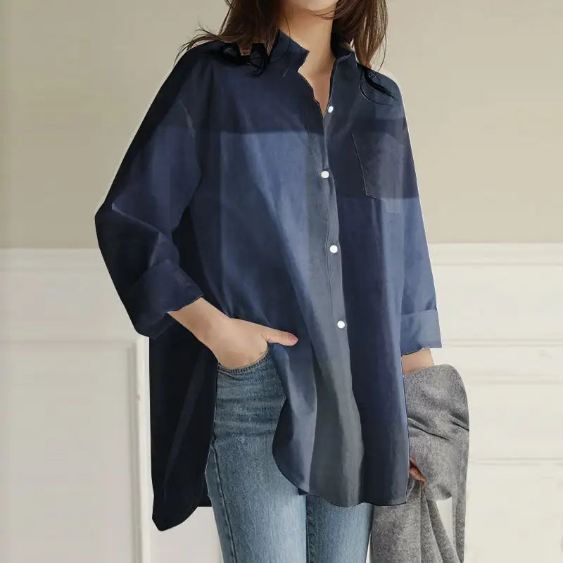 ZANZEA 2024 Summer Plaid Check Shirts Vintage Long Sleeve Blusas Women Fashion Irregular Blouse Oversized Female Casual Chemise