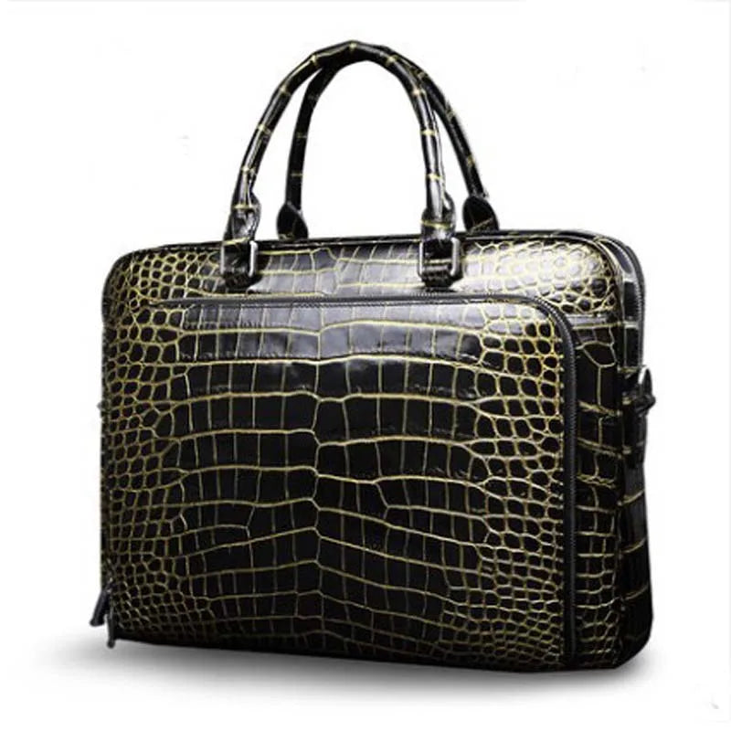 KEXIMA gete new New crocodile leather bag for men crocodile leather men bag business bag gold crocodile leather bag briefcase