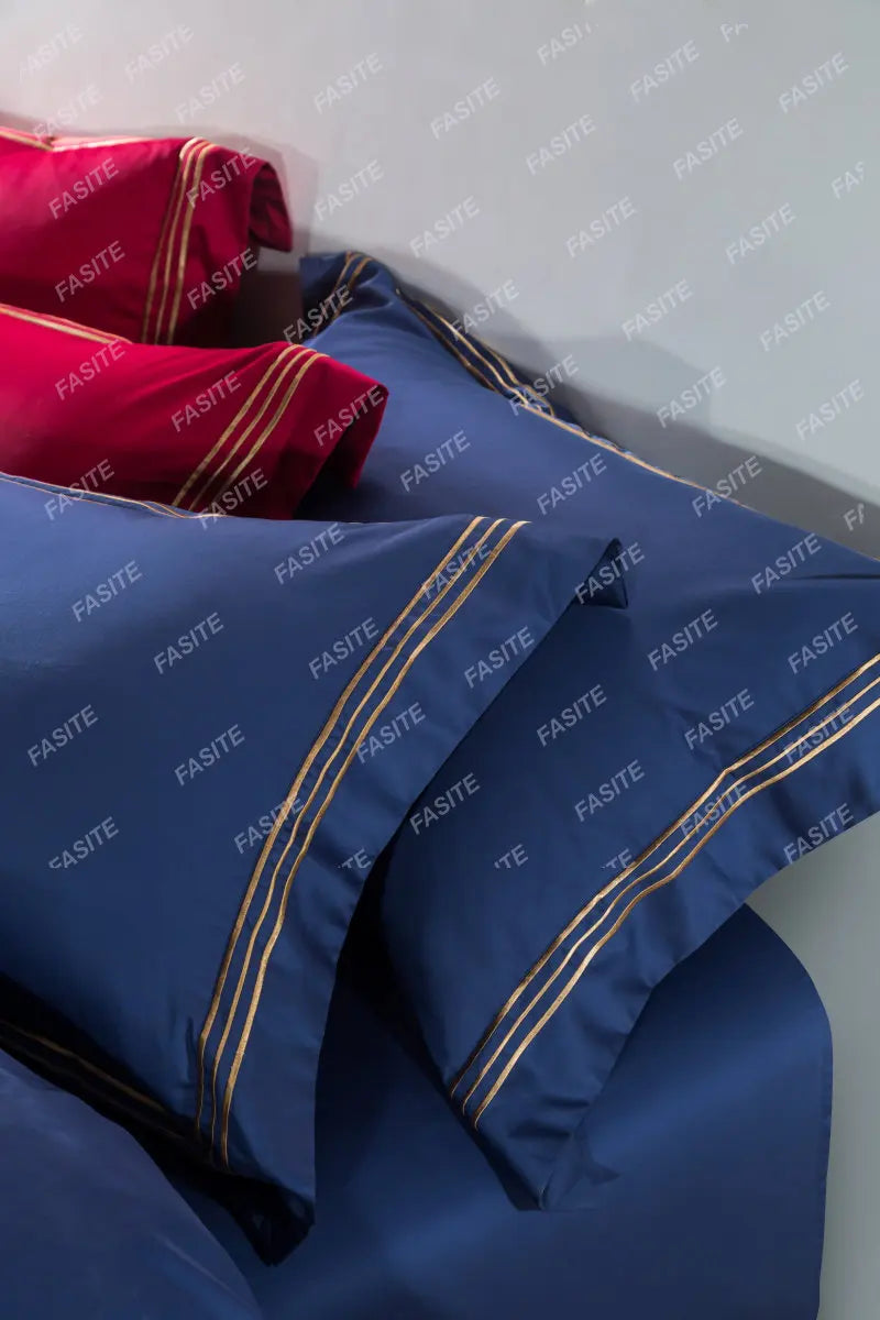 120s long-staple cotton satin cotton light luxury quilt cover four-piece high-end hotel European-style cotton bedding