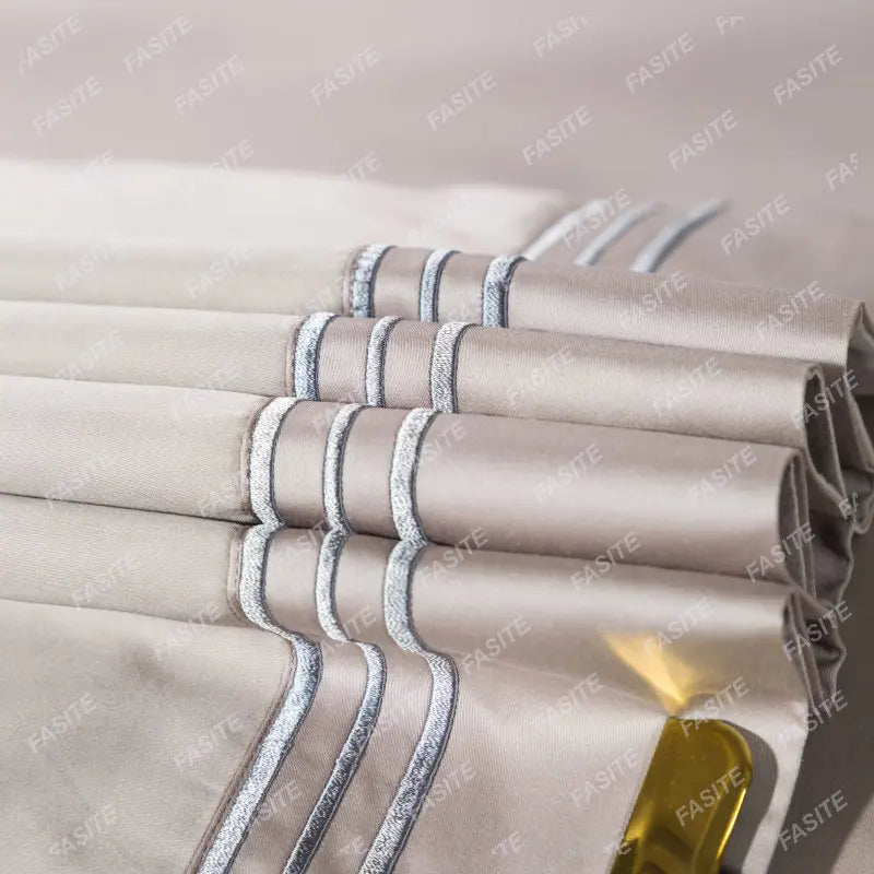 120s long-staple cotton satin cotton light luxury quilt cover four-piece high-end hotel European-style cotton bedding