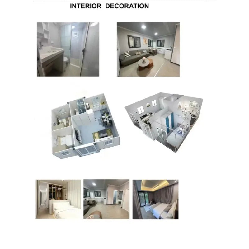 Cutomed Ready Made 3 Bedroom Prefabricated House Prefab Modular Homes Expandable Container House Tiny Houses