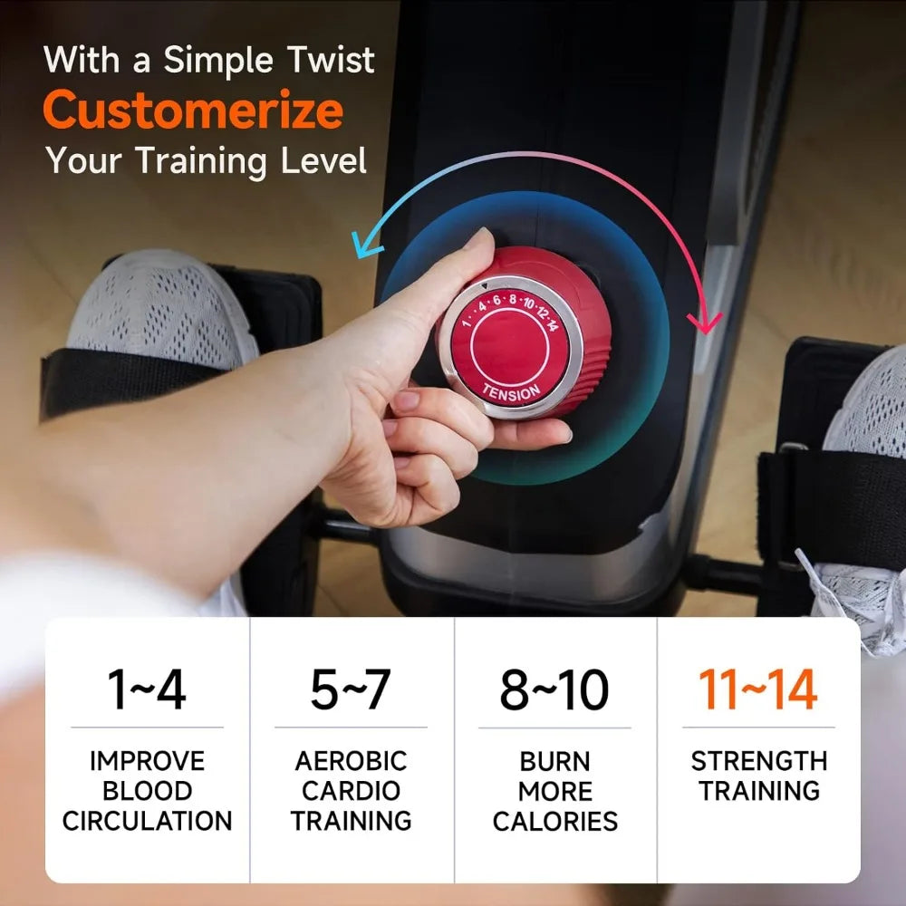 Workout Equipment Magnetic Rowing Machine 360 LB Weight Capacity Cardio Tablet Holder and Comfortable Seat Cushion Wioślarz Gym
