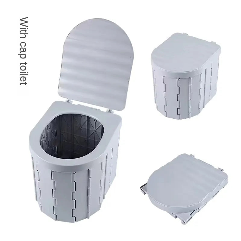 Car Folding Toilet Portable Outdoor Camping Toilet Cover Seat Toilet Reusable Toilet Emergency Toilet Trip Self-driving Toilets