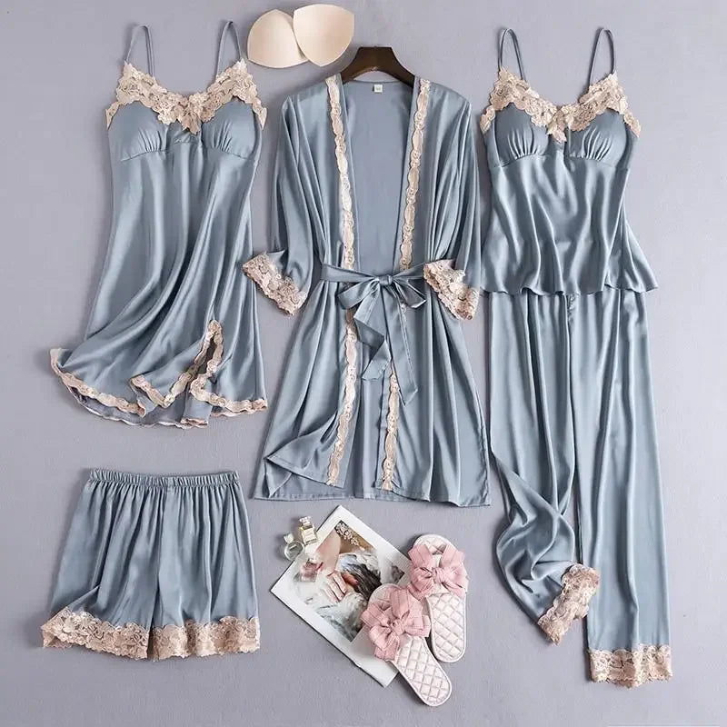 Women New Bride Bridesmaid Wedding Party Robe Female Sleepwear White Kimono Pajamas Rayon Casual Nightgown Home Clothes