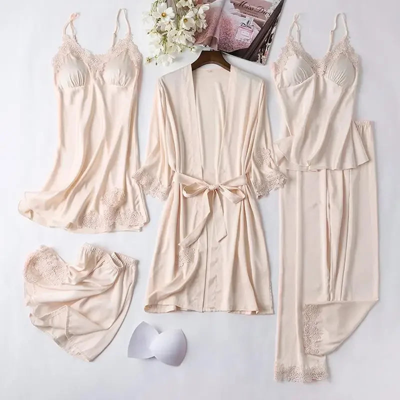Women New Bride Bridesmaid Wedding Party Robe Female Sleepwear White Kimono Pajamas Rayon Casual Nightgown Home Clothes