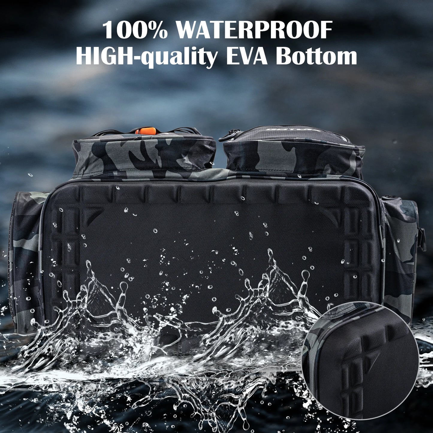 53*29*38.5cm Water Proof Oxford cloth Fishing Bag Outdoor Camping Backpack Large Capacity Multi-Purpose Fishing Tackle Bag