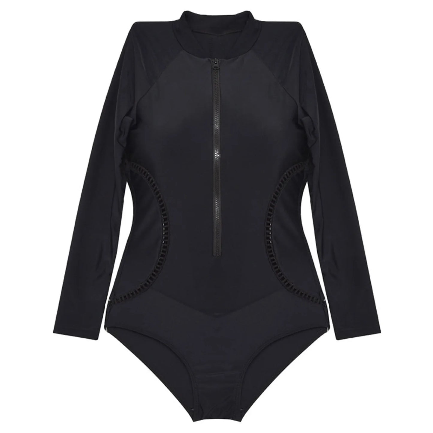 Women Long Sleeve Zipper Swimsuit Fashion Solid Brazilian Beachwear Sexy Bikini Swimwear Bathing Suit Female Clothing Mujer