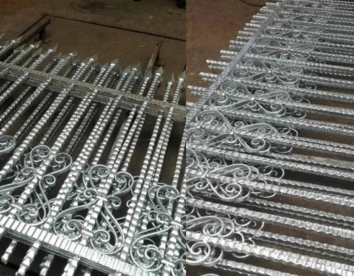 Wrought Iron Fences Manufacturers China Solid Villa 20 Gauge Steel Garden Fencing Designs wf1
