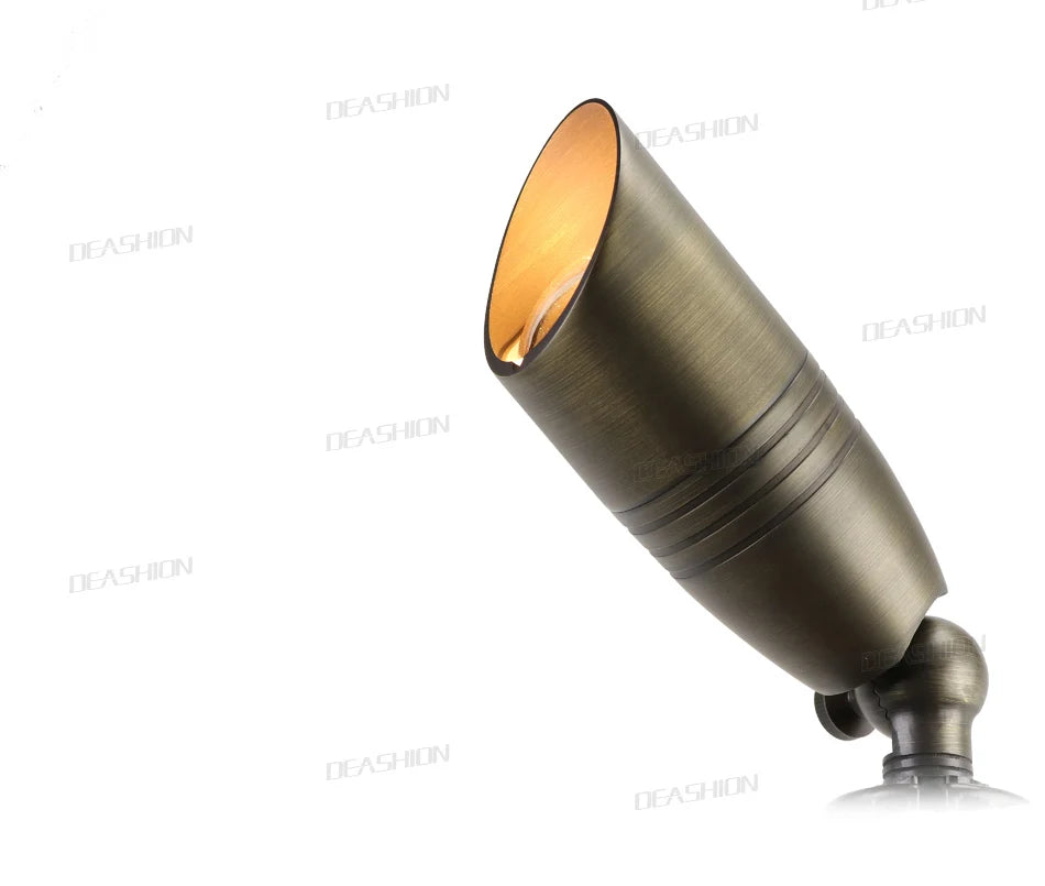 12PCS 12V Low Voltage Outdoor Landscape Lighting Cast Brass Uplight Spotlight Bronze LED Garden Flood Light Spot Light MR16 Bulb