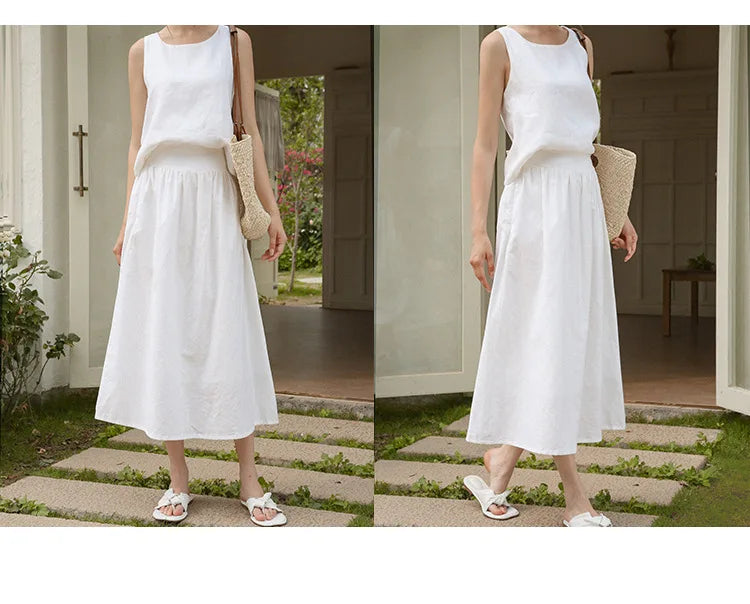100% Linen Top Women Casual Solid Back Cross Patchwork Tank Top Summer Tops Haut Femme Women'S Clothing Offer Free Shipping