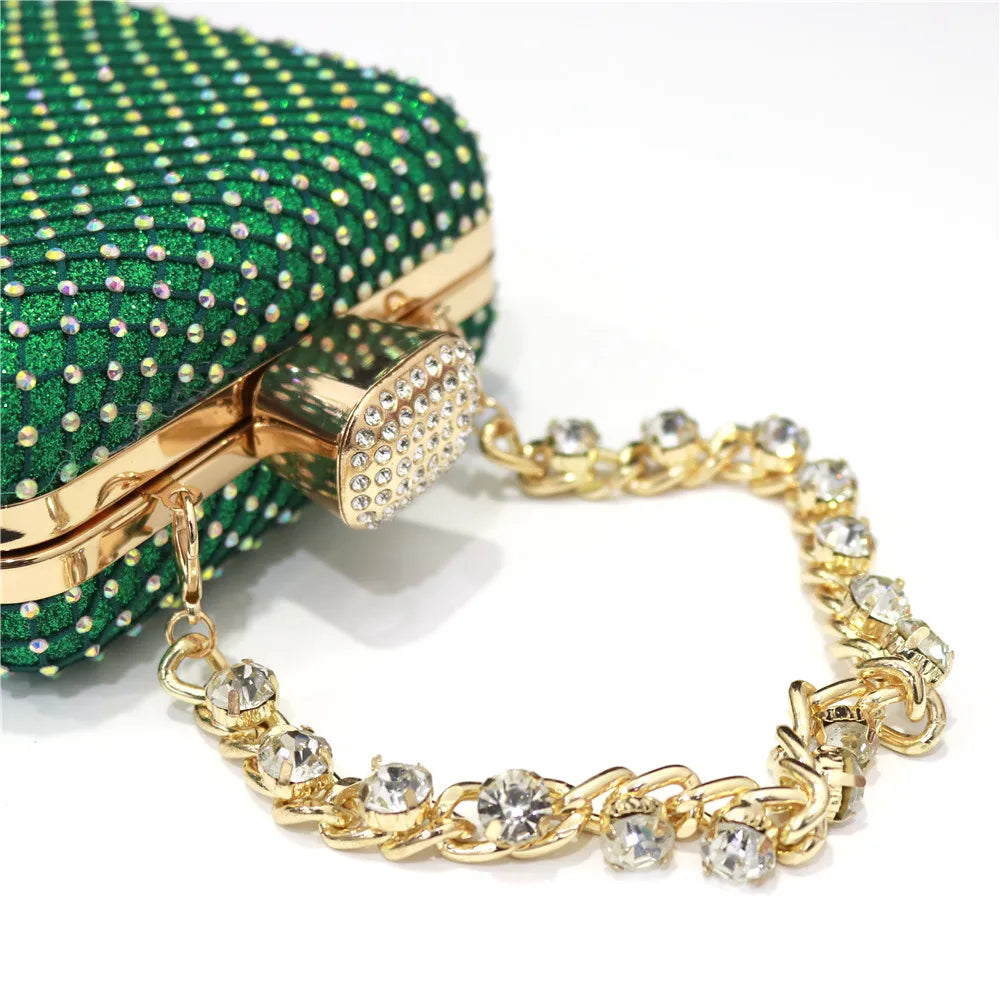 Women Evening Bags With Diamonds Style Party Handbags Metal Day Clutch Purse gold handbags for women