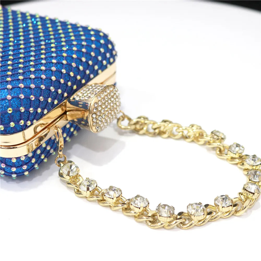 Women Evening Bags With Diamonds Style Party Handbags Metal Day Clutch Purse gold handbags for women