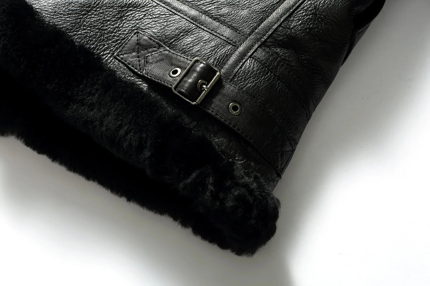 100% Natural Sheepskin Leather Jacket Winter Coat Real Fur Warm Explosive Style Sherpa Men's Large Motorcycle Fashion
