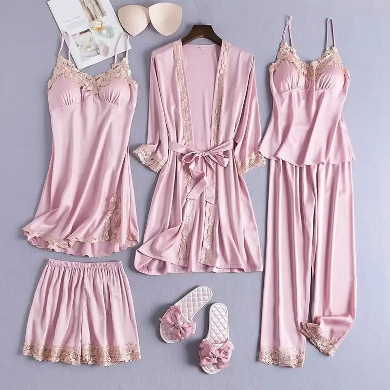 Women New Bride Bridesmaid Wedding Party Robe Female Sleepwear White Kimono Pajamas Rayon Casual Nightgown Home Clothes