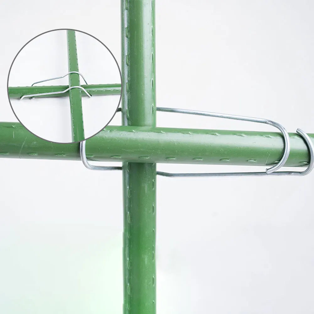 10pcs Plant Trellis Connecting Buckles Climbing Pipe Support Fixing Tool Garden Stake Connectors For Vegetable Garden Roof