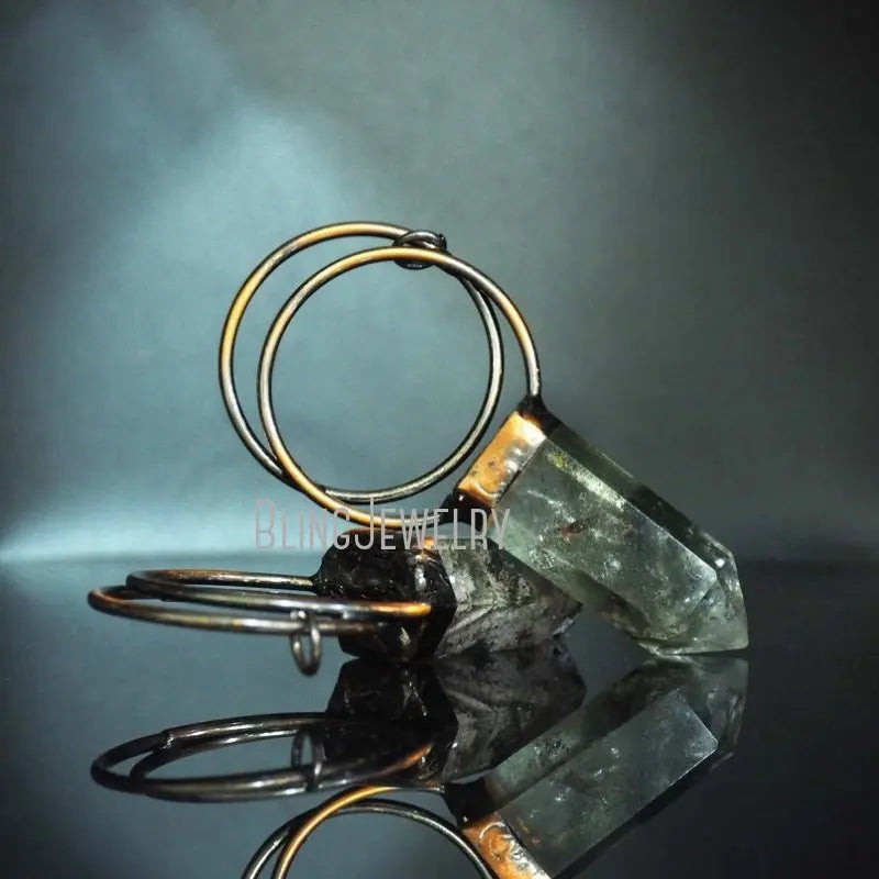 10pcs Lodolite Garden Quartz Crystal Necklace Pendant Natural Talisman Witch Wicca Pendulum Chakra Spiritual Jewelry Charms