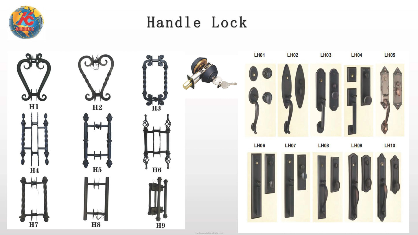 Wrought Iron Glass Door Customized Size Door Wrought Iron Simple Iron Door Hot Selling