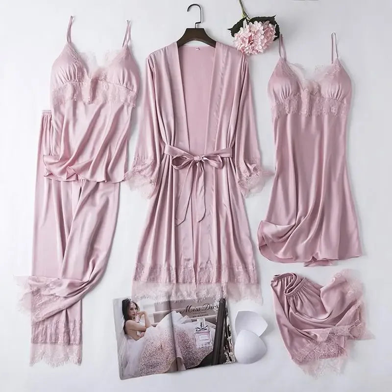 Women New Bride Bridesmaid Wedding Party Robe Female Sleepwear White Kimono Pajamas Rayon Casual Nightgown Home Clothes